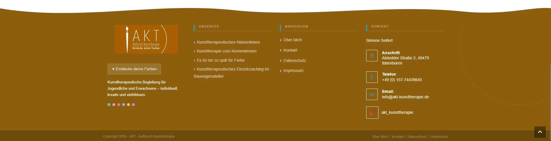 Footer für akt-kunsttherapie